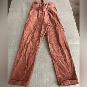 [M/Ins:26”]BlueSteel The Rib Cage High Rise Straight Leg Corduroy paperbag Waist